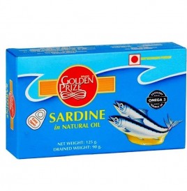 Golden Prize Sardine in Natural Oil   Box  125 grams